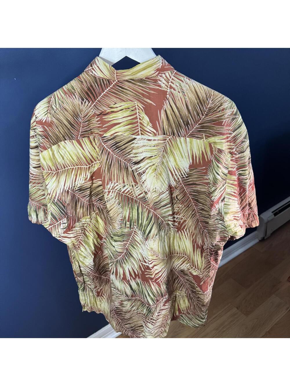 Tori Richard Honolulu Hawaiian Shirt XL Palm Leaf Aloha Cotton Made in USA - Picture 2 of 7
